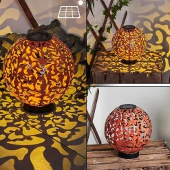 Lampe Solaires Leonard Led Noir, 1 Lumiere