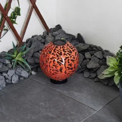 Lampe Solaires Leonard Led Noir, 1 Lumiere