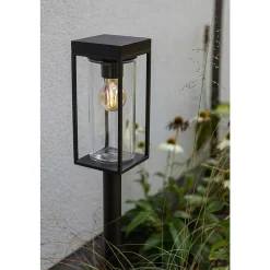 Lampe Solaires Lutec Flair Led Noir, 1 Lumiere