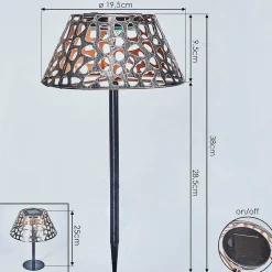 Lampe Solaires Moreland Led Noir, 1 Lumiere