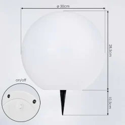 Lampe Solaires Ykullen Led Noir, 1 Lumiere, Telecommandes, Changeur De Couleurs