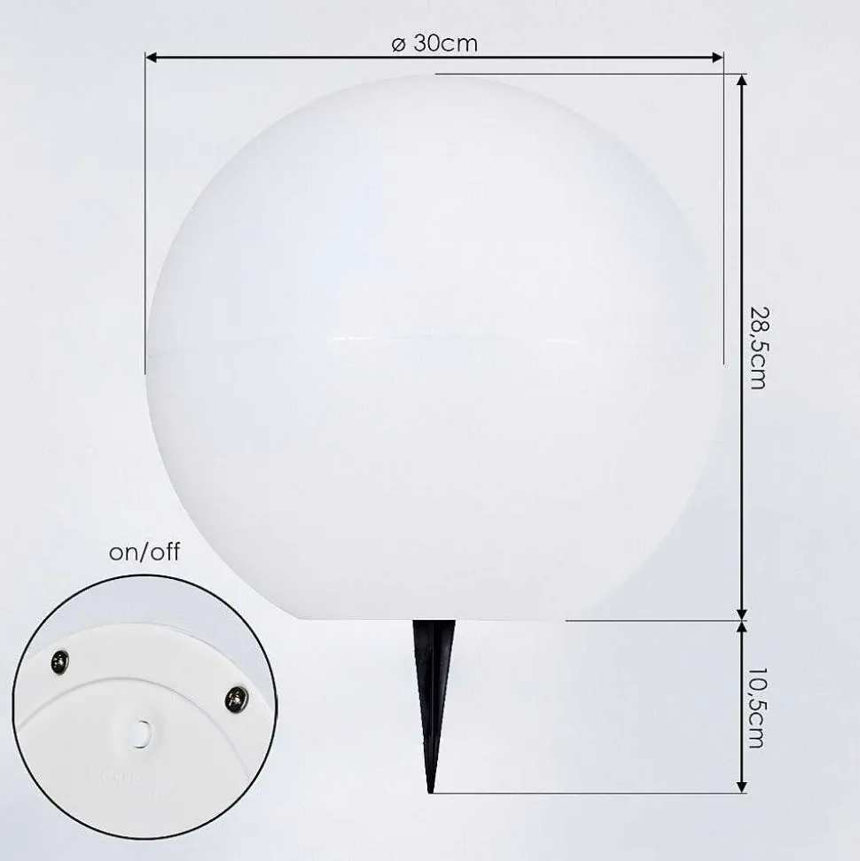 Lampe Solaires Ykullen Led Noir, 1 Lumiere, Telecommandes, Changeur De Couleurs