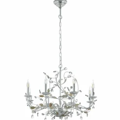 Lampe Suspension Eglo Flitwick 1 Argente, 8 Lumieres