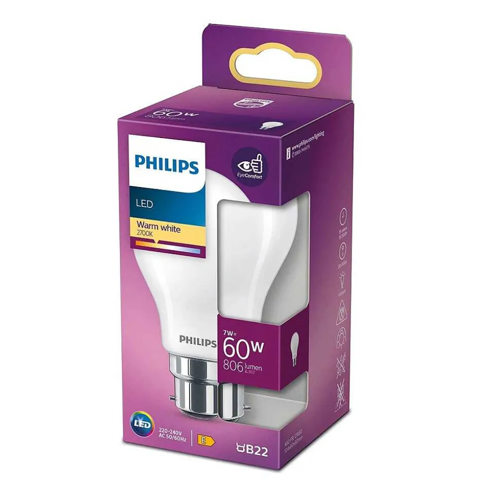 Led B22D 60 Watt 2700 Kelvin 806 Lumen Philips