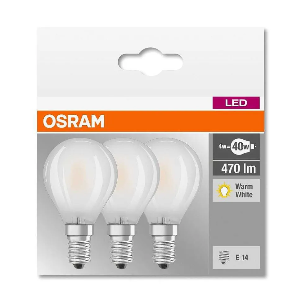 Lot De 3 Osram Led E14 4,5 Watt 2700 Kelvin 470 Lumen