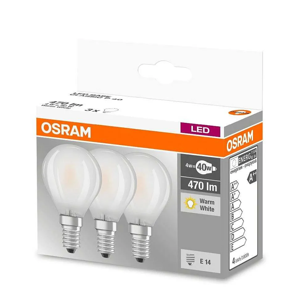 Lot De 3 Osram Led E14 4,5 Watt 2700 Kelvin 470 Lumen