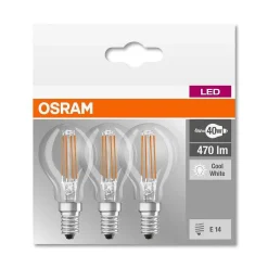 Lot De 3 Osram Led E14 4 Watt 4000 Kelvin 470 Lumen
