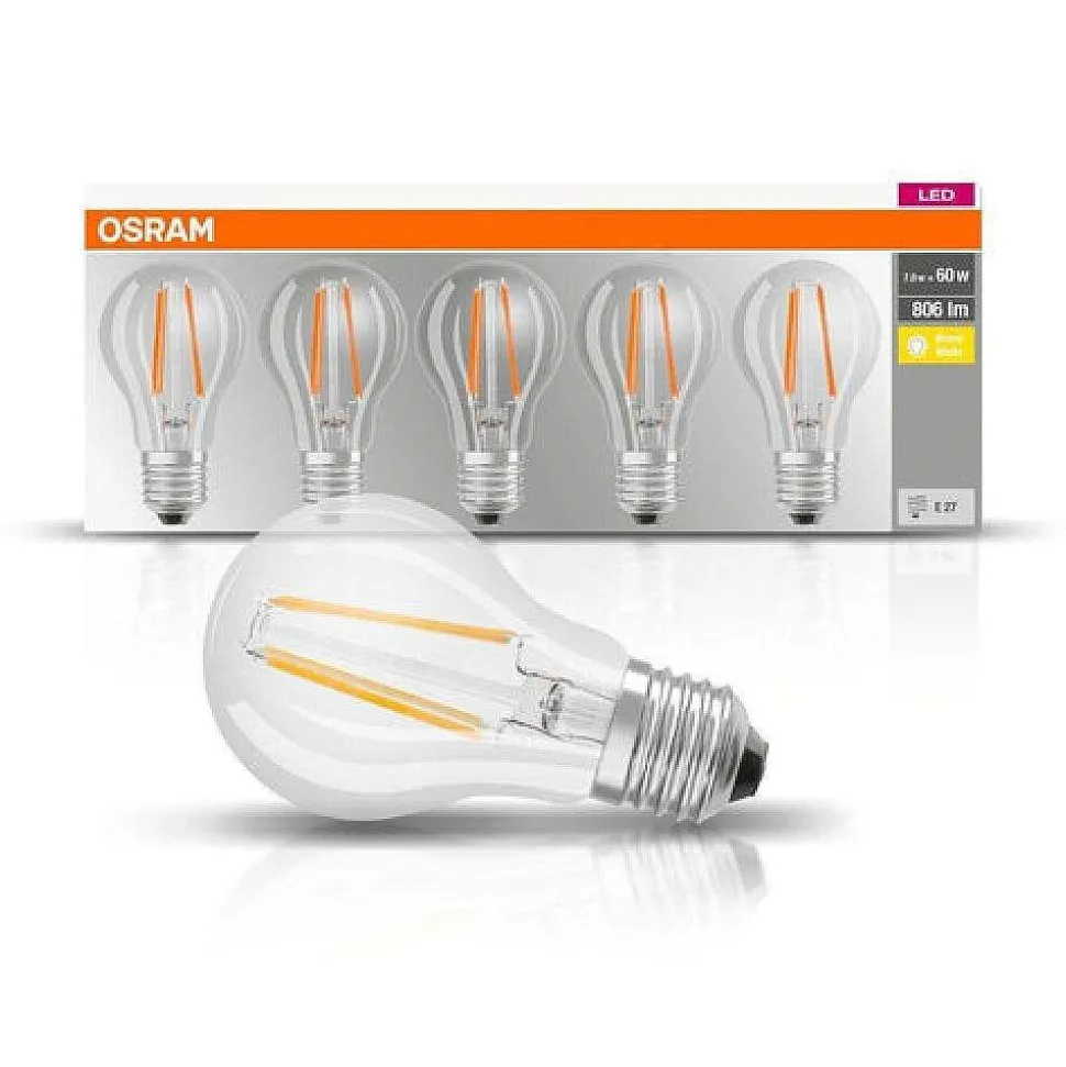 Lot De 5 Osram Led E27 7 Watt 2700 Kelvin 806 Lumen