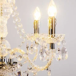 Lustre A 5 Lampes Transparent, 5 Lumieres