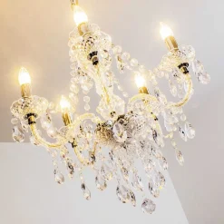 Lustre A 5 Lampes Transparent, 5 Lumieres