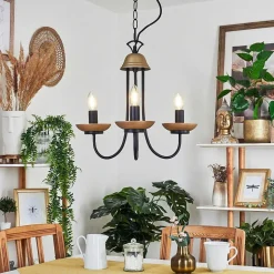 Lustre Cassague Noir, 3 Lumieres