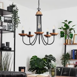 Lustre Cassague Noir, 5 Lumieres