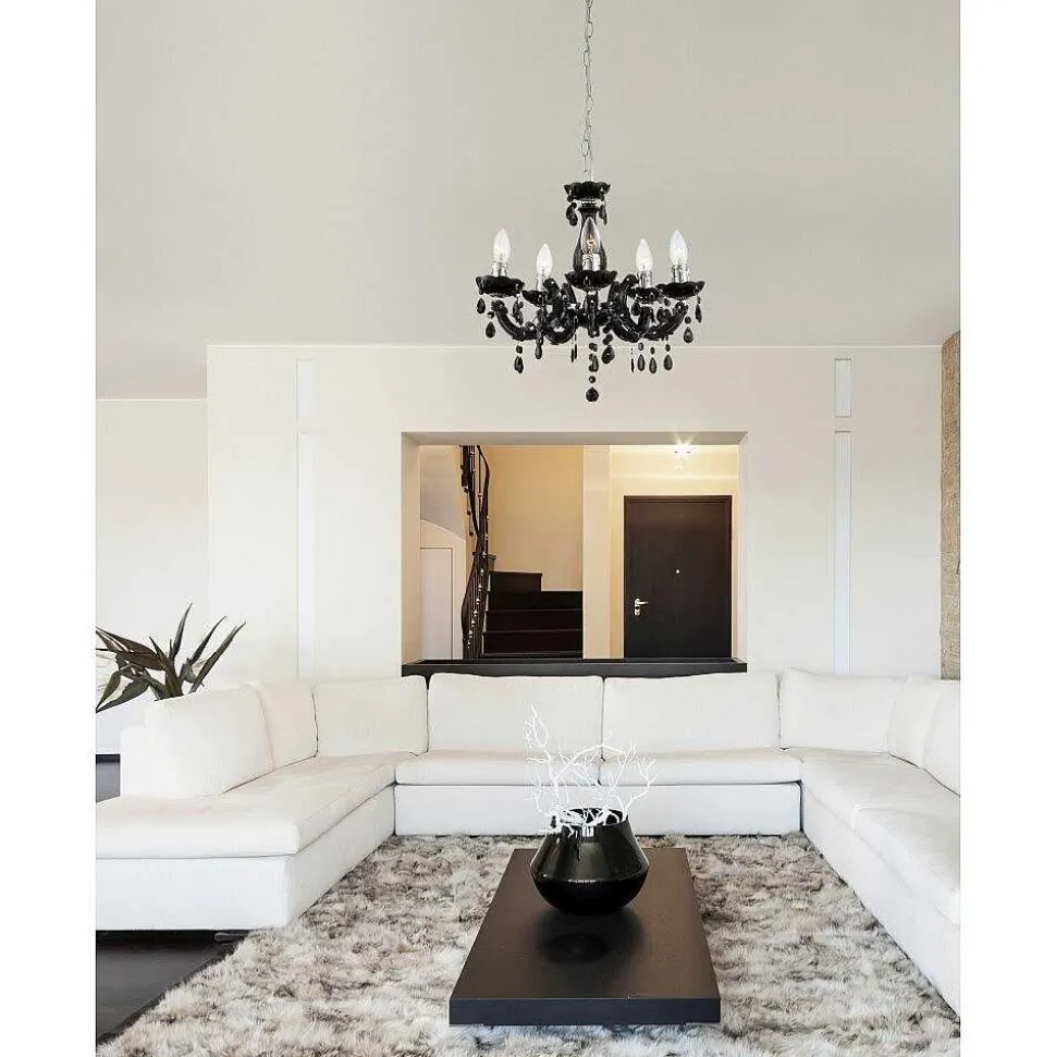 Lustre Globo Cuimbra Ii Noir, 5 Lumieres