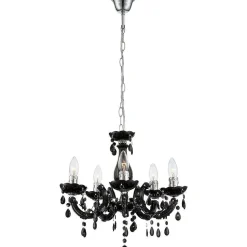 Lustre Globo Cuimbra Ii Noir, 5 Lumieres