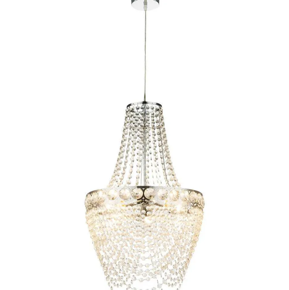 Lustre Globo Stromboli Chrome, Clair, 3 Lumieres