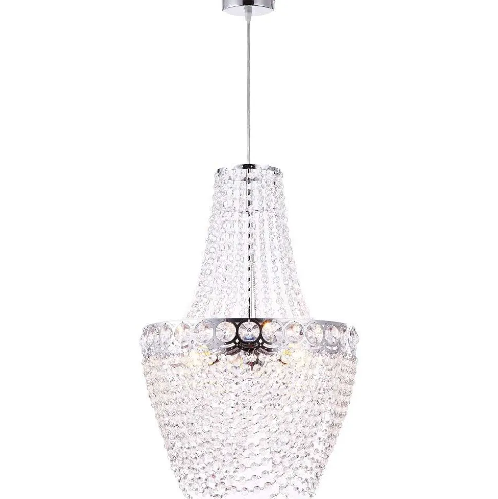 Lustre Globo Stromboli Chrome, Clair, 3 Lumieres