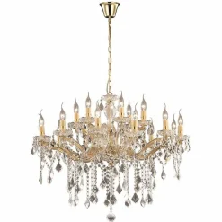 Lustre Ideal Lux Florian Or, 18 Lumieres