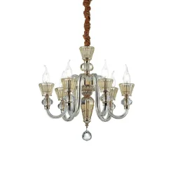 Lustre Ideal Lux Strauss Or, 6 Lumieres
