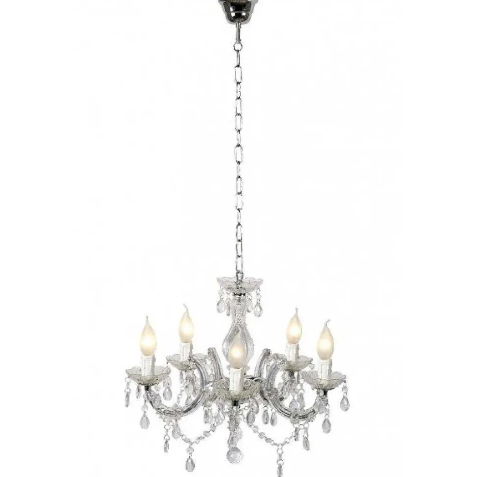 Lustre Lucide Arabesque Blanc, 5 Lumieres