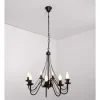 Lustre Lucide Corona Rouille, Noir, 8 Lumieres
