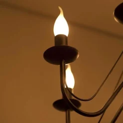 Lustre Lucide Corona Rouille, Noir, 8 Lumieres