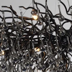 Lustre Paul Neuhaus Icicle Noir, 15 Lumieres