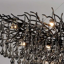 Lustre Paul Neuhaus Icicle Noir, 15 Lumieres