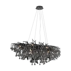 Lustre Paul Neuhaus Icicle Noir, 15 Lumieres