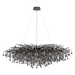 Lustre Paul Neuhaus Icicle Noir, 15 Lumieres