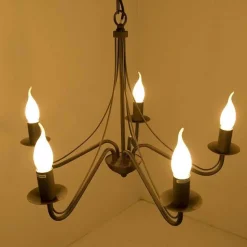 Lustre Reality Rouille, 5 Lumieres