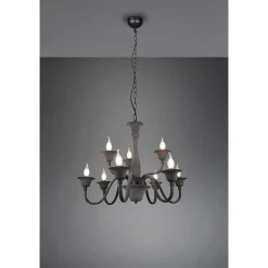 Lustre Trio Elsa Anthracite, 9 Lumieres