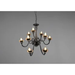 Lustre Trio Elsa Anthracite, 9 Lumieres