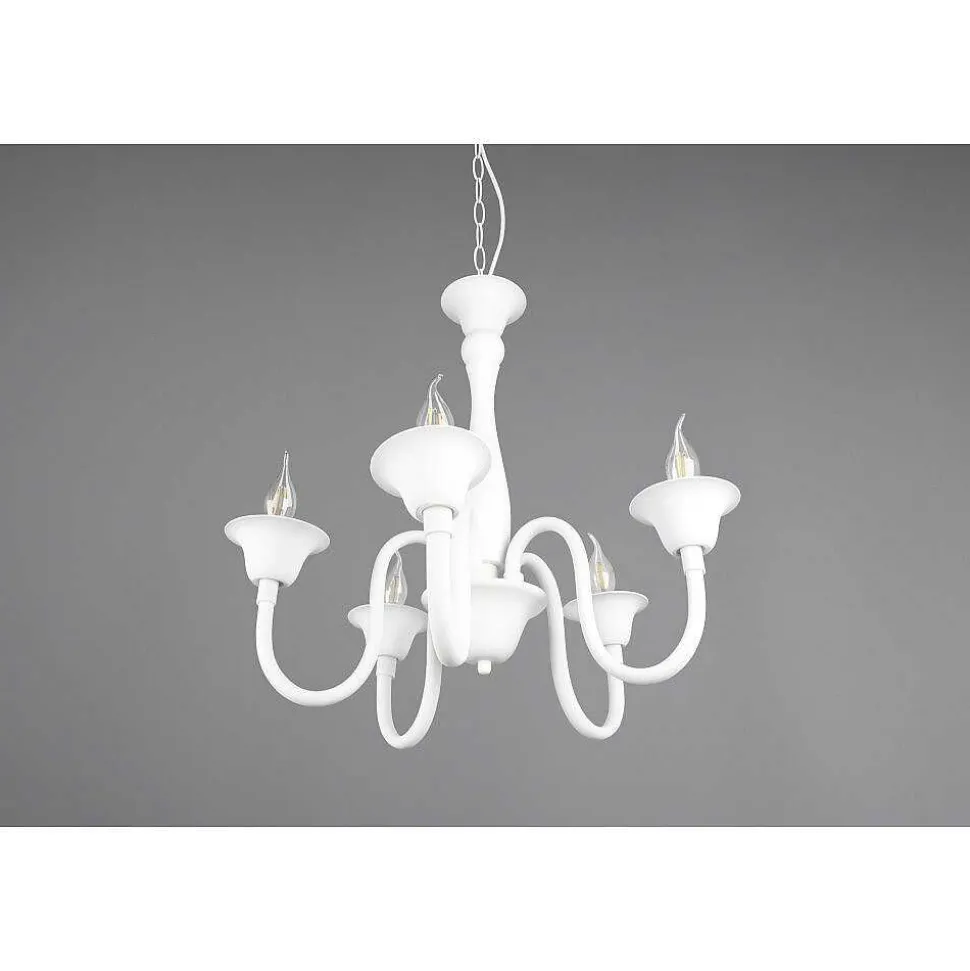 Lustre Trio Elsa Blanc, 5 Lumieres