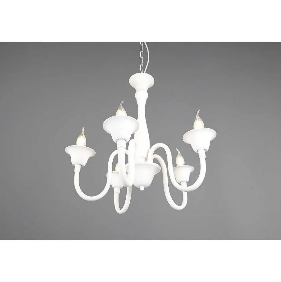 Lustre Trio Elsa Blanc, 5 Lumieres