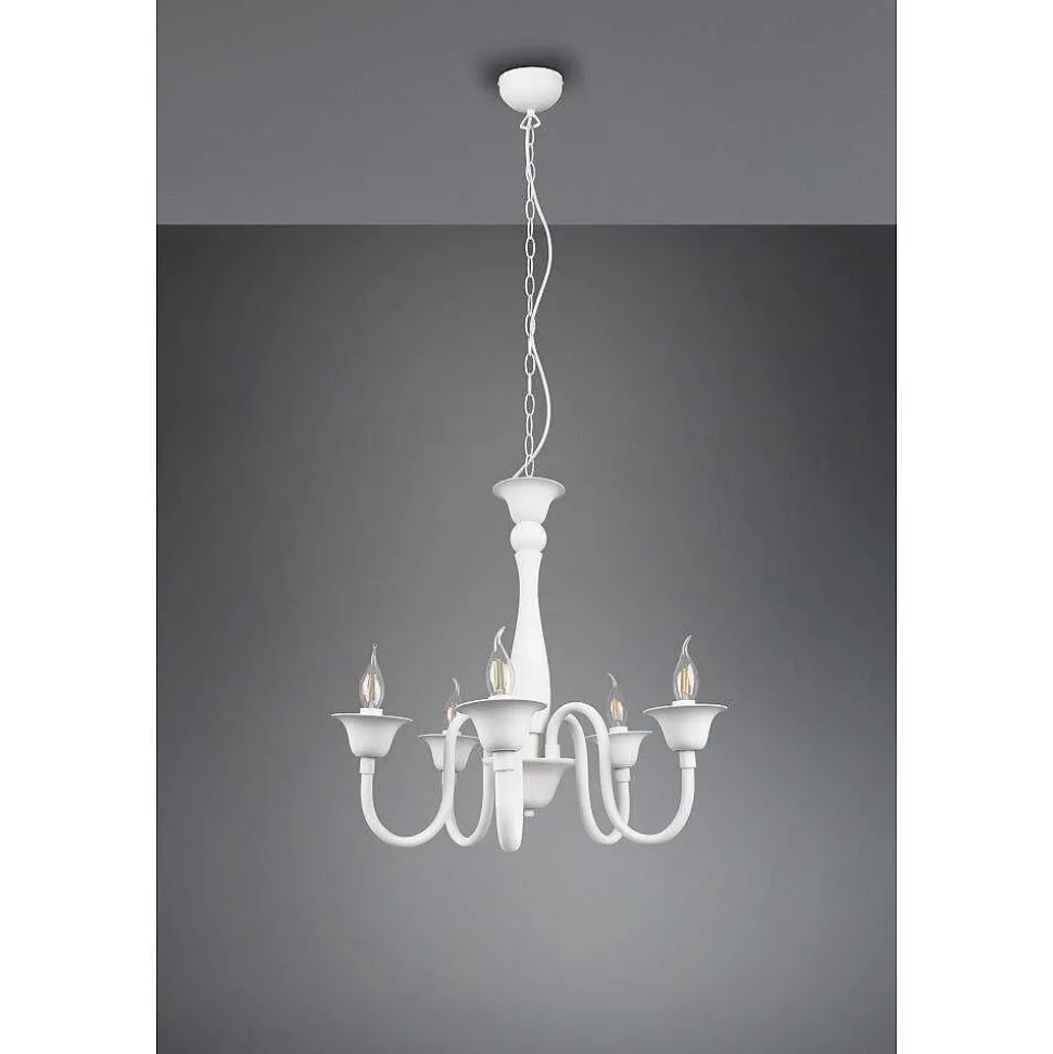 Lustre Trio Elsa Blanc, 5 Lumieres