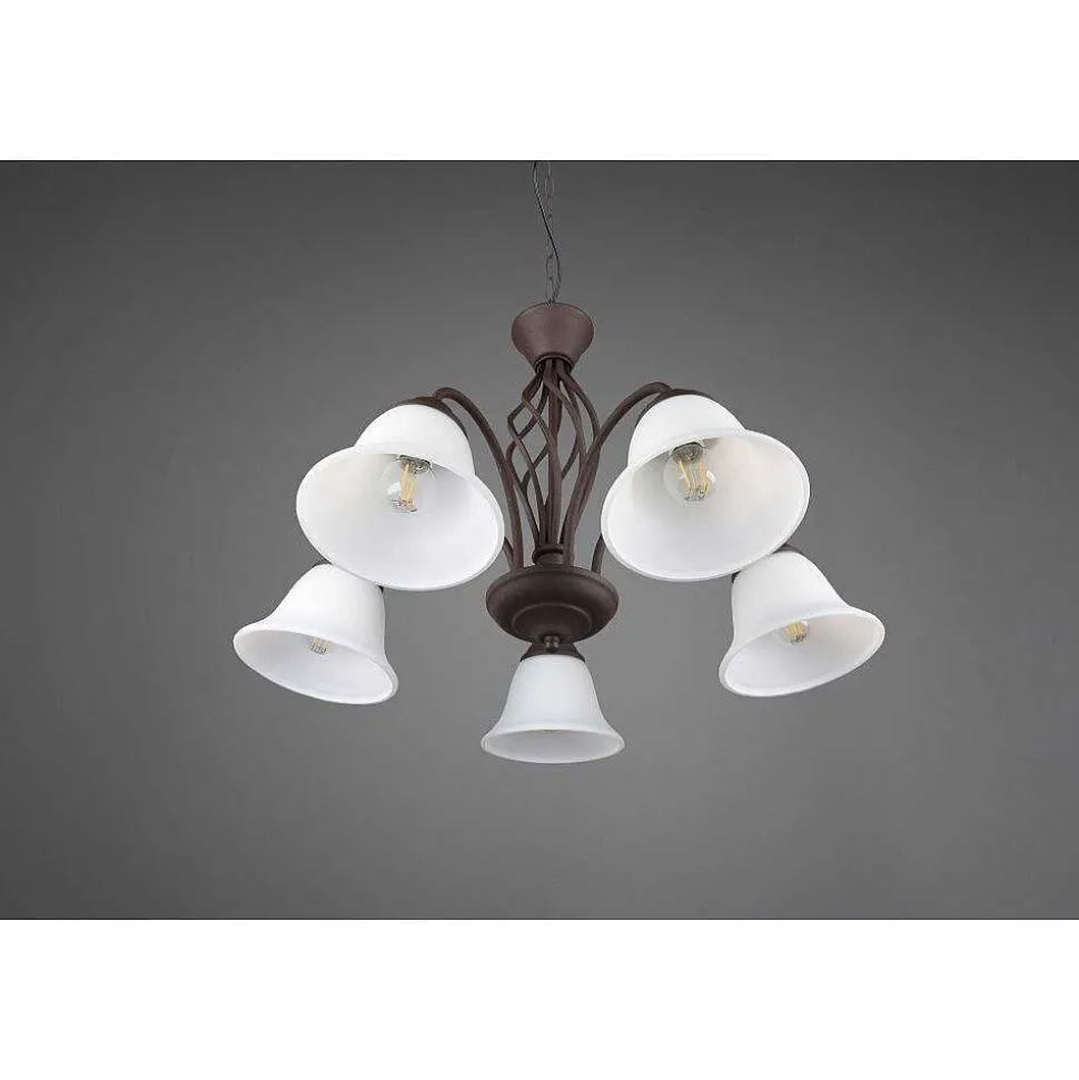 Lustre Trio-Leuchten Rustica Rouille, 5 Lumieres