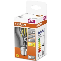 Osram Classic A Led B22D 6,5 Watt 2700 Kelvin 806 Lumen