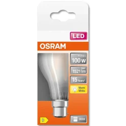 Osram Classic A Led B22D 11 Watt 2700 Kelvin 1521 Lumen