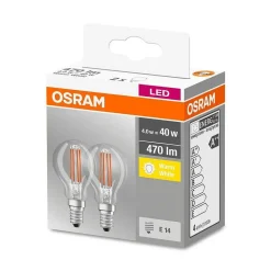 Osram E14 4 Watt 2700 Kelvin 470 Lumen Set De 2 Pieces