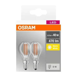 Osram E14 4 Watt 2700 Kelvin 470 Lumen Set De 2 Pieces