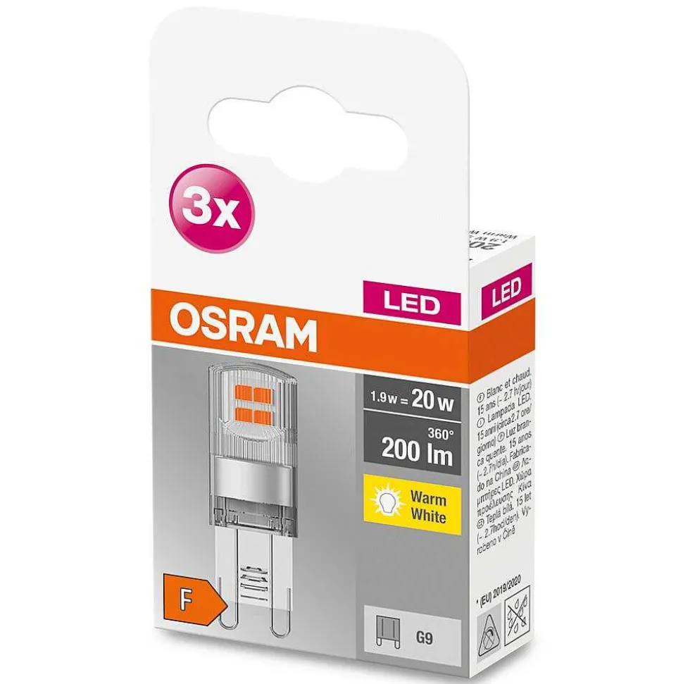 Osram Led Base Pin Set De 3 Ampoules G9 1,9 Watt 2700 Kelvin 200 Lumen