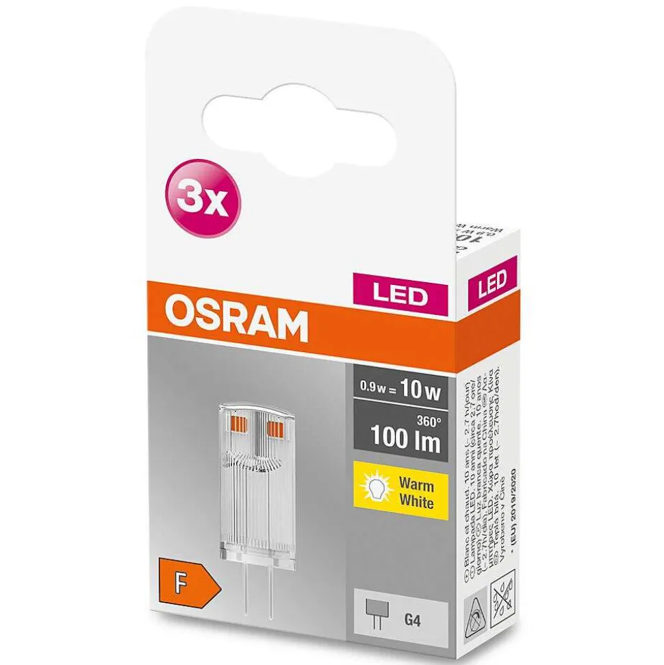 Osram Led Base Pin Set De 3 Ampoules G4 0,9 Watt 2700 Kelvin 100 Lumen