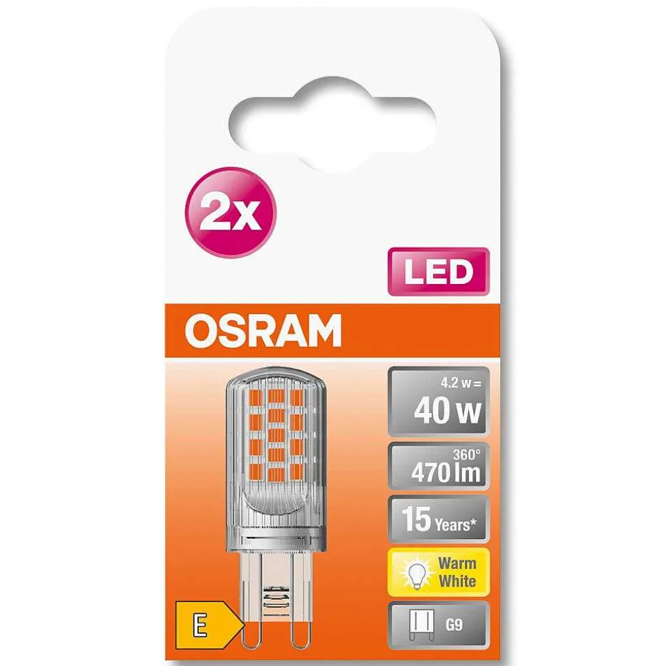 Osram Led Pin Set De 2 Ampoules G9 4,2 Watt 2700 Kelvin 470 Lumen