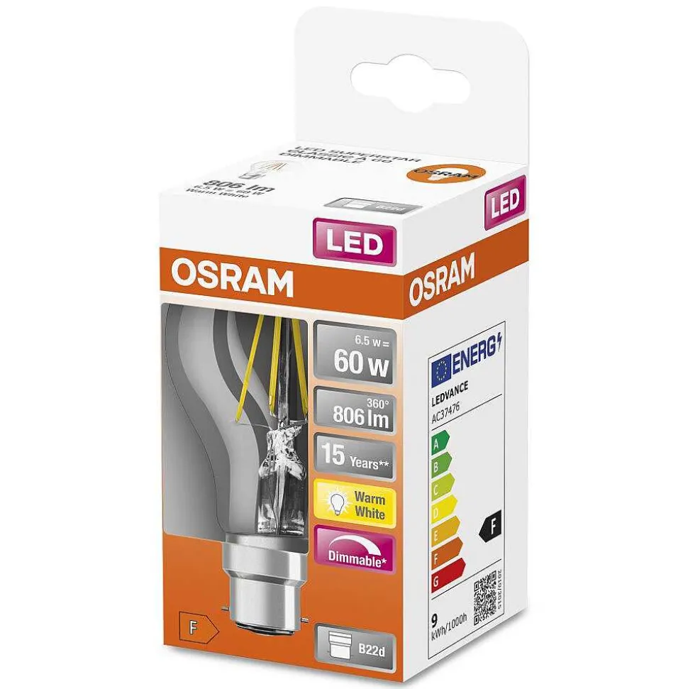 Osram Led Retrofit B22D 6,5 Watt 2700 Kelvin 806 Lumen