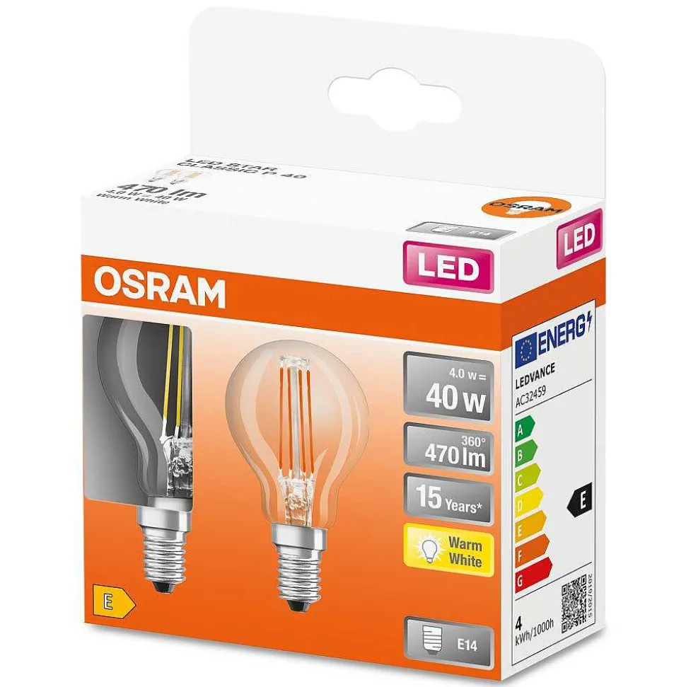 Osram Led Retrofit Lot De 2 E14 4 Watt 2700 Kelvin 470 Lumen