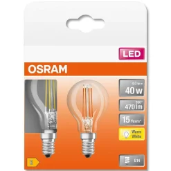 Osram Led Retrofit Lot De 2 E14 4 Watt 2700 Kelvin 470 Lumen