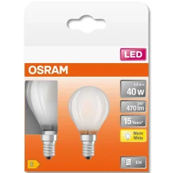 Osram Led Retrofit Lot De 2 E14 4 Watt 2700 Kelvin 470 Lumen