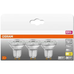 Osram Led Star Par16 Set De 3 Ampoules Gu10 4,3 Watt 2700 Kelvin 350 Lumen