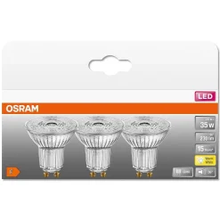 Osram Led Star Par16 Set De 3 Ampoules Gu10 2,6 Watt 2700 Kelvin 230 Lumen