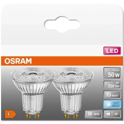 Osram Led Star Par16 Set De 2 Ampoules Gu10 4,3 Watt 4000 Kelvin 350 Lumen
